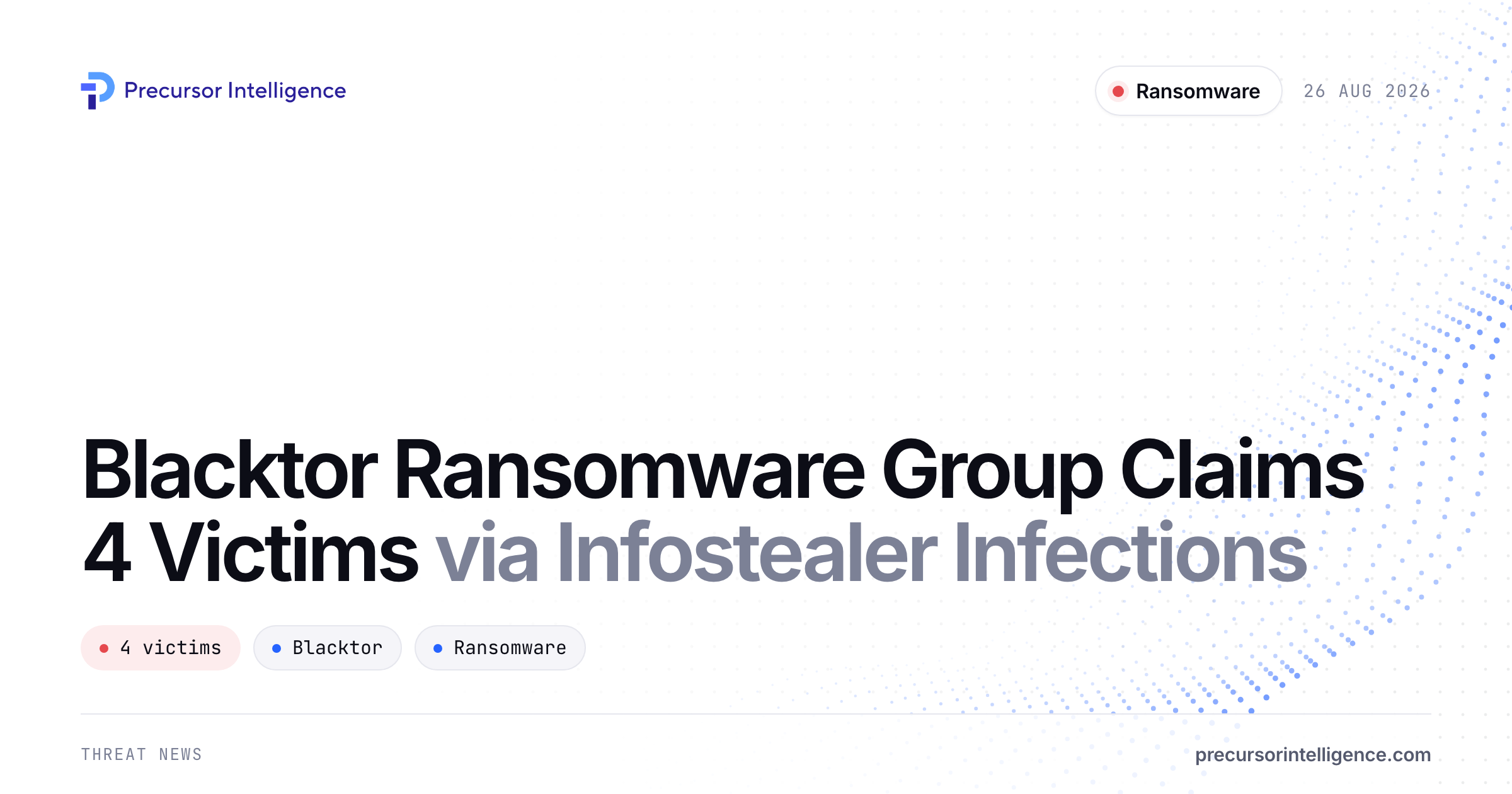 Blacktor Ransomware Group Claims 4 Victims via Infostealer Infections
