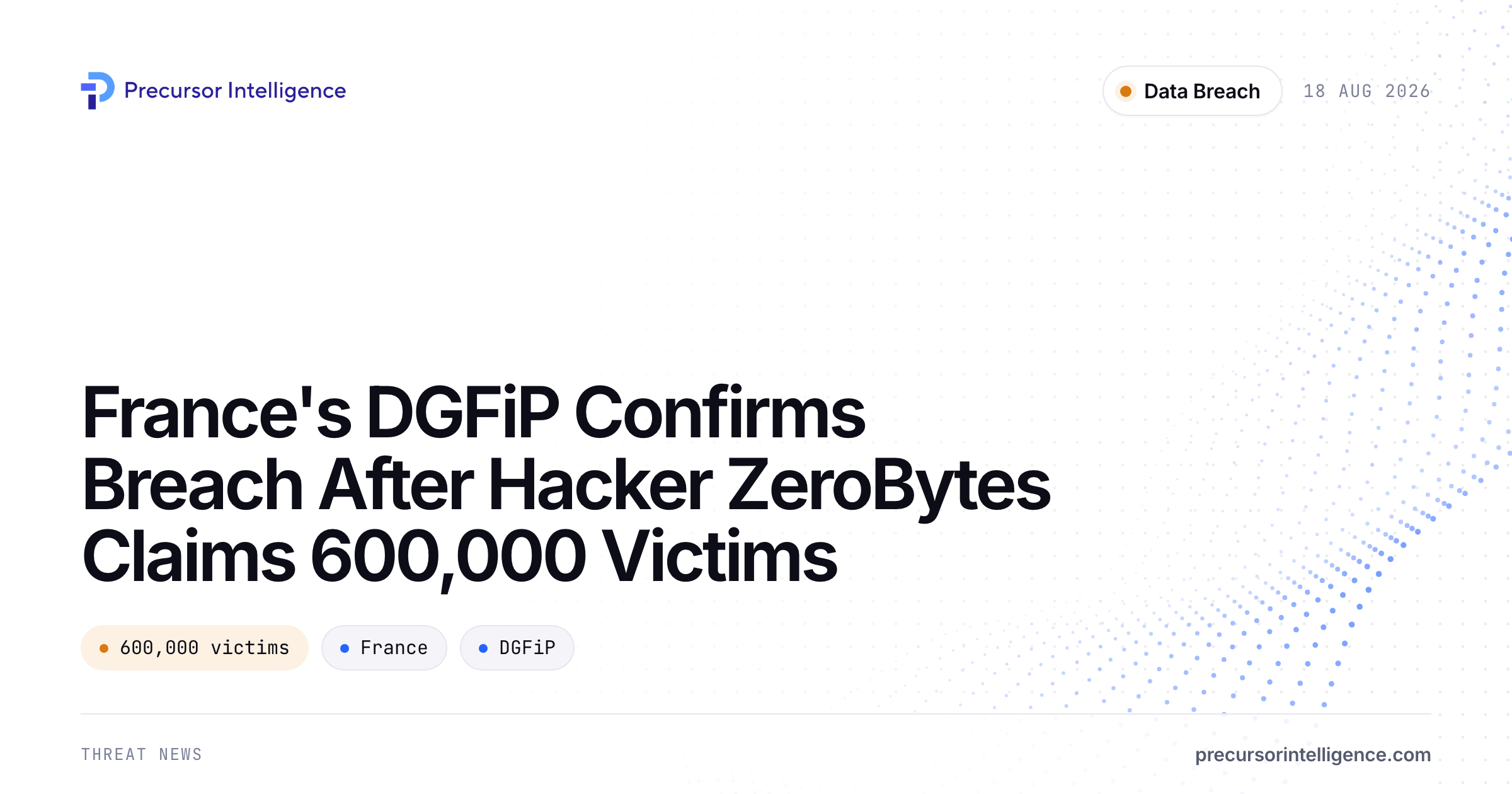 France's DGFiP Confirms Breach After Hacker ZeroBytes Claims 600,000 Victims