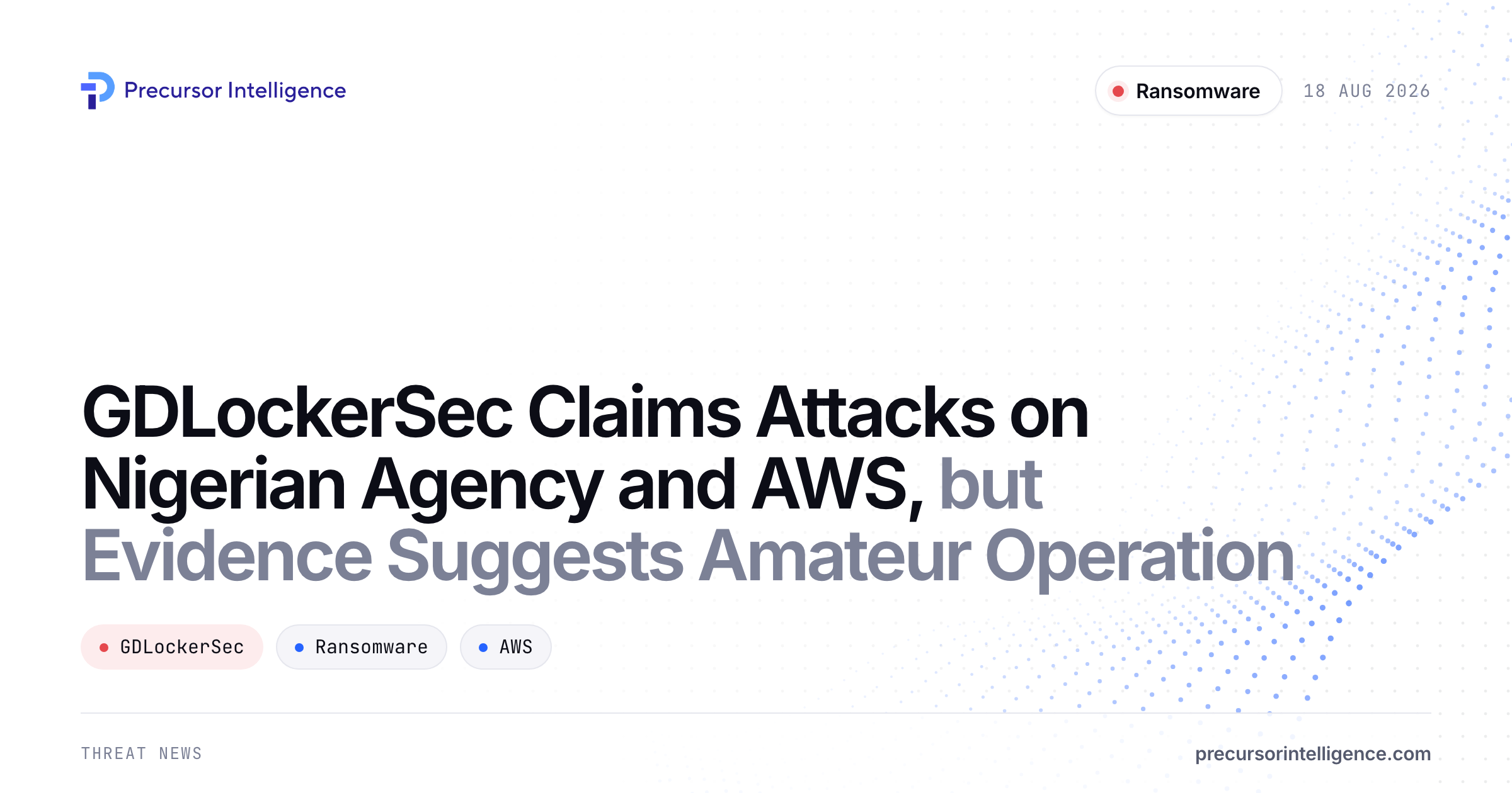 GDLockerSec Claims Attacks on Nigerian Agency and AWS, but Evidence Suggests Amateur Operation