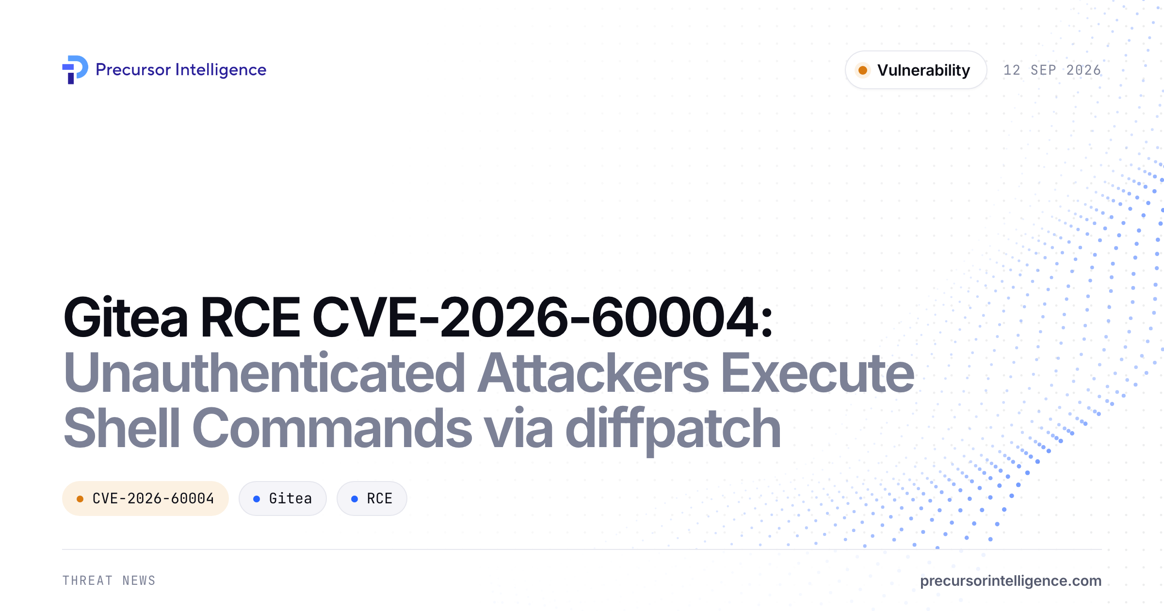Gitea RCE CVE-2026-60004: Unauthenticated Attackers Execute Shell Commands via diffpatch