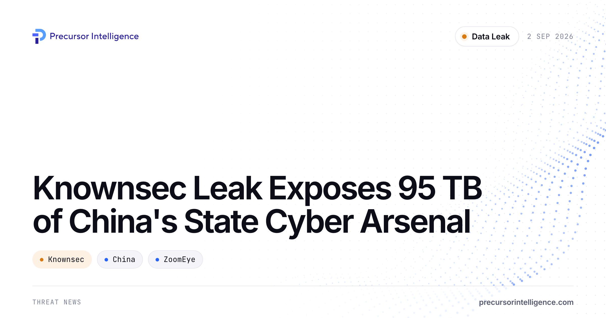 Knownsec Leak Exposes 95 TB of China's State Cyber Arsenal