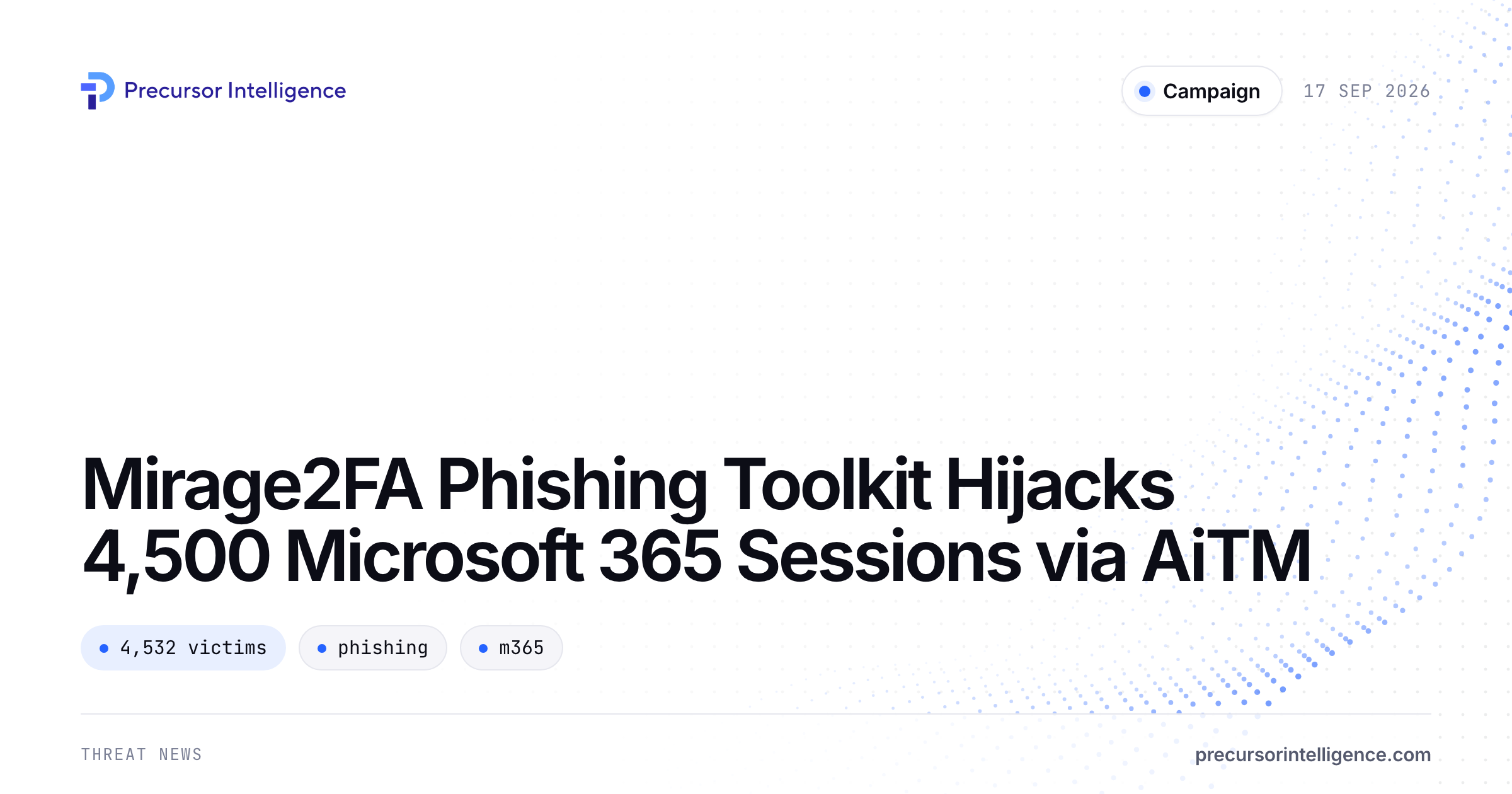 Mirage2FA Phishing Toolkit Hijacks 4,500 Microsoft 365 Sessions via AiTM