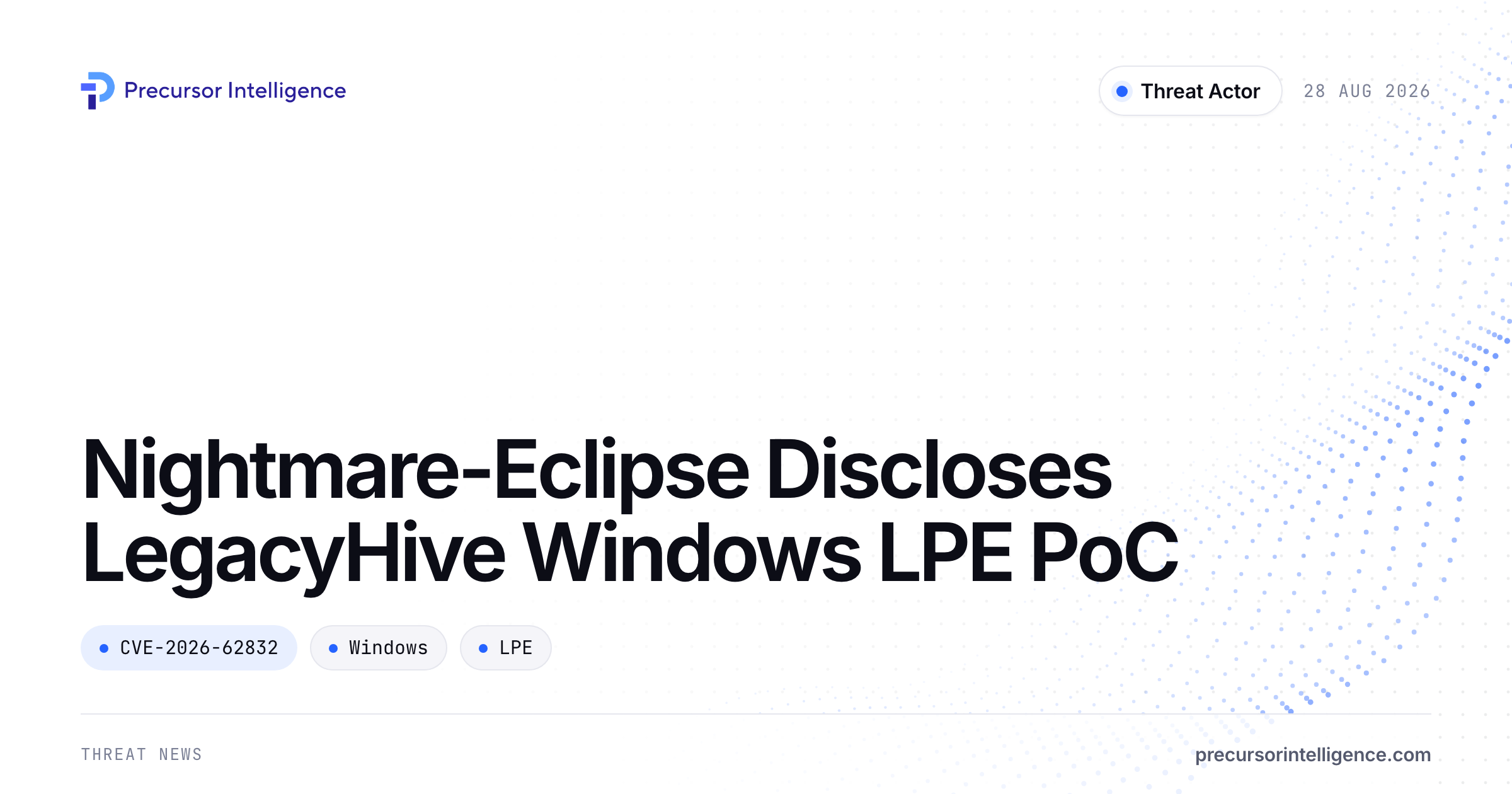 Nightmare-Eclipse Discloses LegacyHive Windows LPE PoC