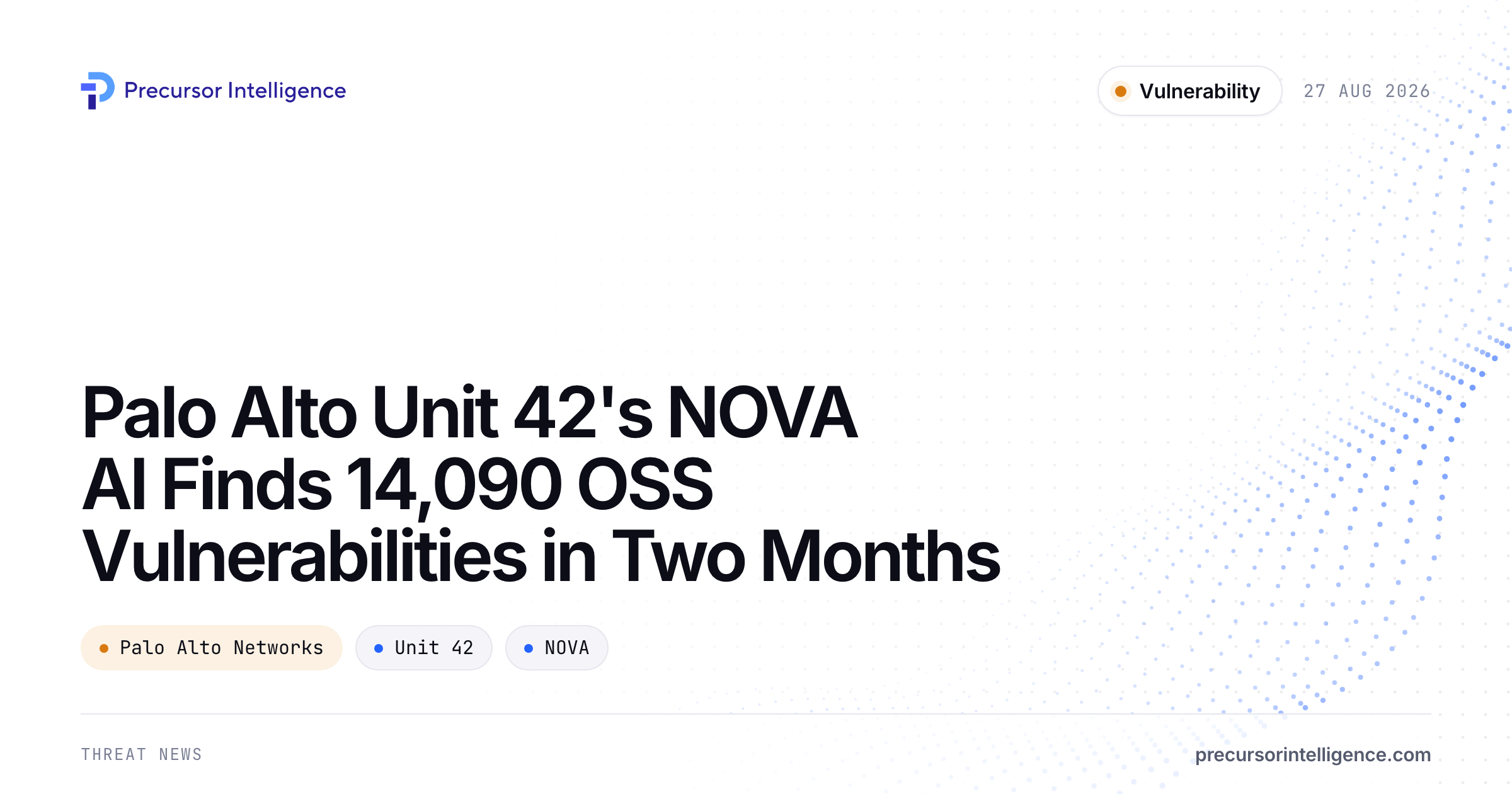 Palo Alto Unit 42's NOVA AI Finds 14,090 OSS Vulnerabilities in Two Months