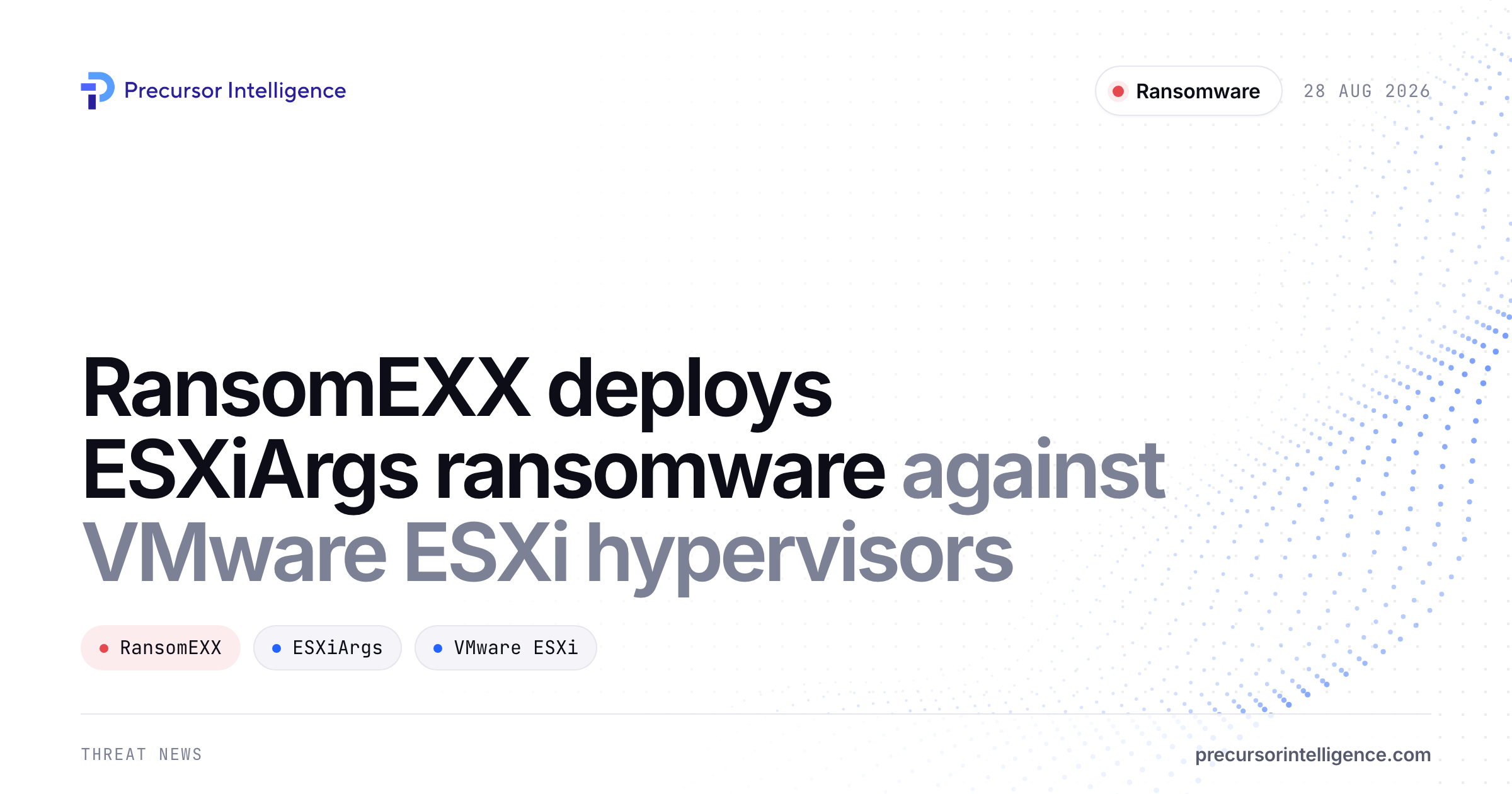 RansomEXX deploys ESXiArgs ransomware against VMware ESXi hypervisors
