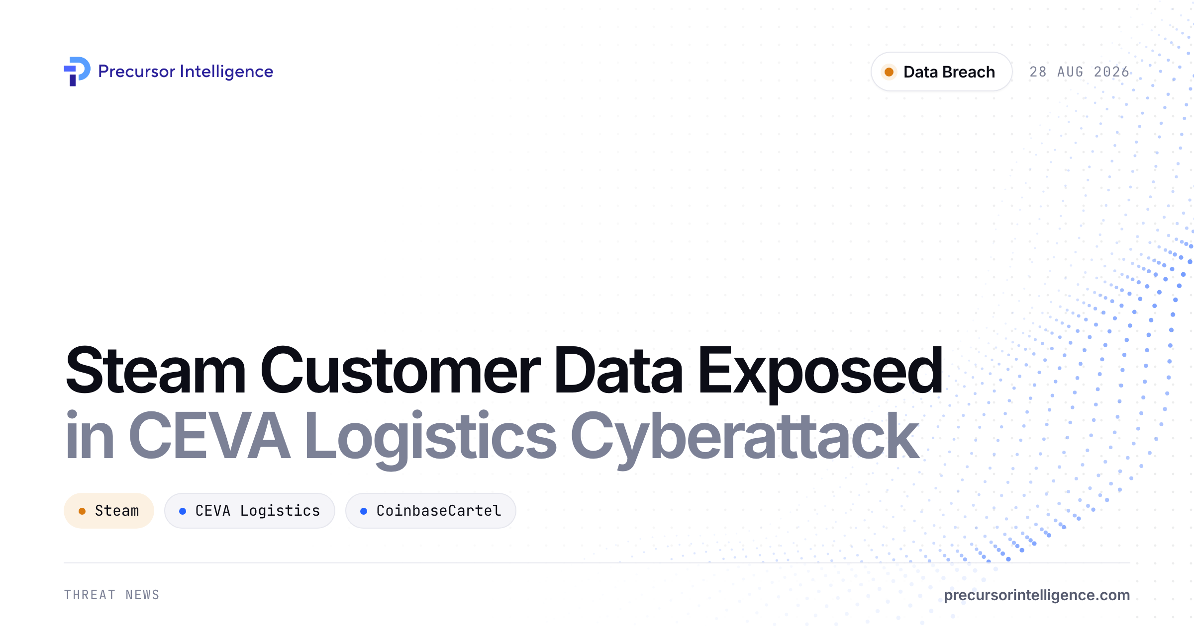 Steam Customer Data Exposed in CEVA Logistics Cyberattack