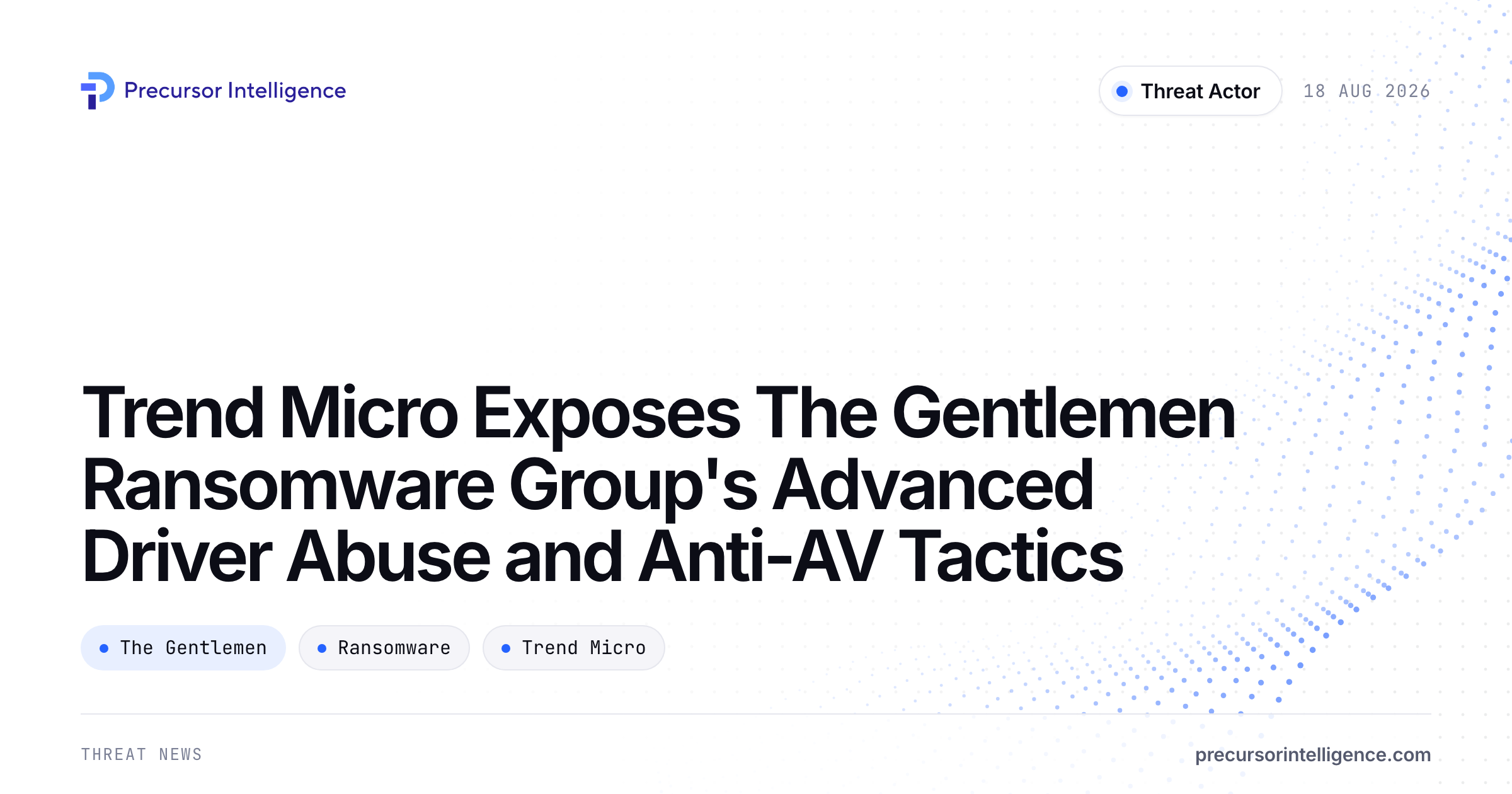 Trend Micro Exposes The Gentlemen Ransomware Group's Advanced Driver Abuse and Anti-AV Tactics